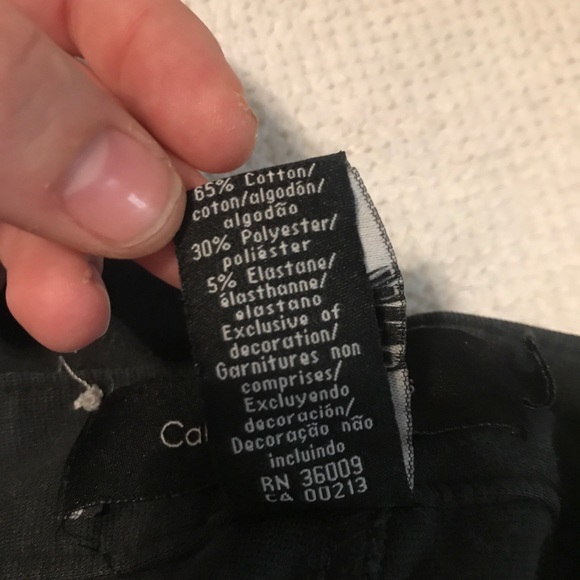 Calvin Klein Jeans Cotton Stretch Black Pants - Picture 5 of 7